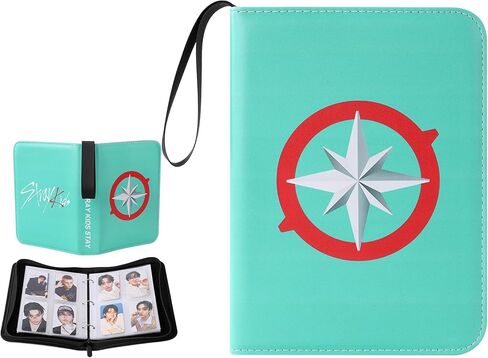 حافظة بطاقات الصور الضالة مع 400 جيب، ألبوم Stray Merch، حامل بطاقات الصور لهدايا المشجعين (أسود) in Saudi Arabia