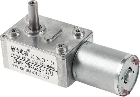 CHW4632-370 DC 6v 12v 24V Reduction Gearbox Worm Gear Motor for Smart Equipment Power Off self-Locking Motor(Ratio 200,DC 12V B-6) in Saudi Arabia