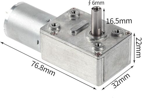 CHW4632-370 DC 6v 12v 24V Reduction Gearbox Worm Gear Motor for Smart Equipment Power Off self-Locking Motor(Ratio 200,DC 12V B-6) in Saudi Arabia