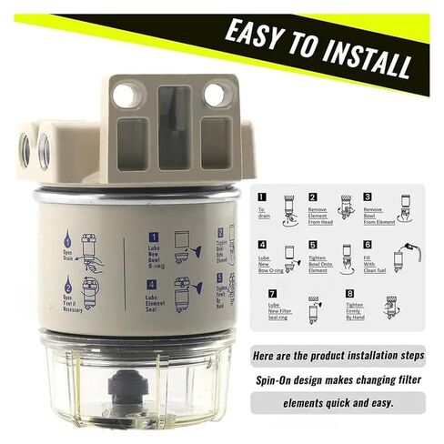 R12T Fuel Water Separator Turbo Engine Filter NPT ZG1/4-19 for 140R 120AT S3240 NPT ZG1/4-19 R12S R12P in Kuwait