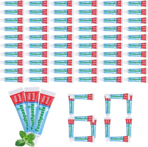 معجون أسنان صغير الحجم بحجم 0.28 أونصة للسفر، معجون أسنان صغير للسفر، رائحة النعناع متوافق مع إدارة أمن المواصلات الأمريكية للفندق والتخييم وصالة الألعاب الرياضية والمكتب والمدرسة بلا مأوى 40 in Kuwait