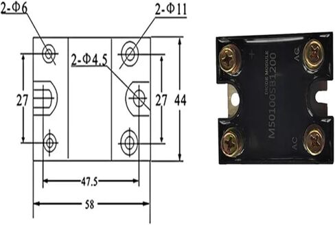 M50100SB600 Single-Phase Rectifier Bridge Module M50100SB1200 M50100SB1600 AC to DC 100A 600V 1200C 1600V(M50100SB600) in Saudi Arabia