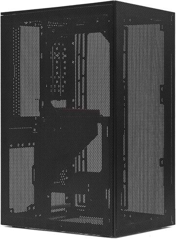SSUPD Meshroom S V2 Mini-ITX Gaming Case (SFF) ، لوحة شبكية كاملة مع كابل PCIe 5.0 Riser ، ATX MB/RX9070/5090/280 مم AIO ، USB Type-C ، أبيض in Kuwait