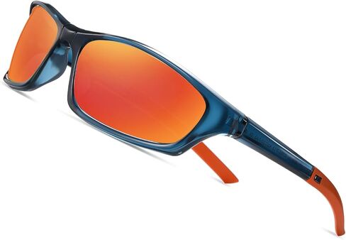 Foldable Polarized Wrap Around Sunglasses For Men - Lightweight Cycling Sports for Fishing Glasses UV Protection in Saudi Arabia