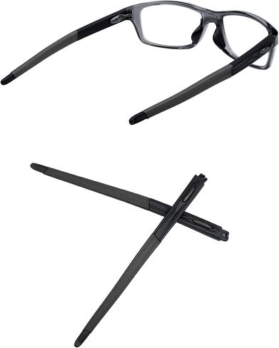 2 Pairs Replacement Temples Arms Legs Compatible with Oakley Crosslink Pitch Series Glasses - Black&Black in Saudi Arabia