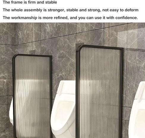 Wall-Mounted Urinal Glass Partition, Waterproof Baffle for Men's Privacy in Public Restrooms, Ideal for Commercial Spaces Like Hotels, Schools, and Malls in Saudi Arabia
