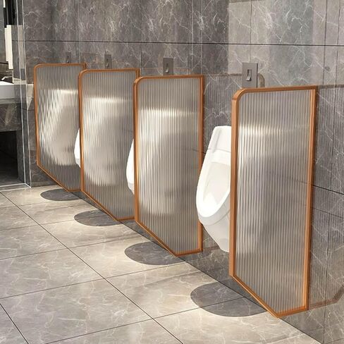 Wall-Mounted Urinal Glass Partition, Waterproof Baffle for Men's Privacy in Public Restrooms, Ideal for Commercial Spaces Like Hotels, Schools, and Malls in Saudi Arabia