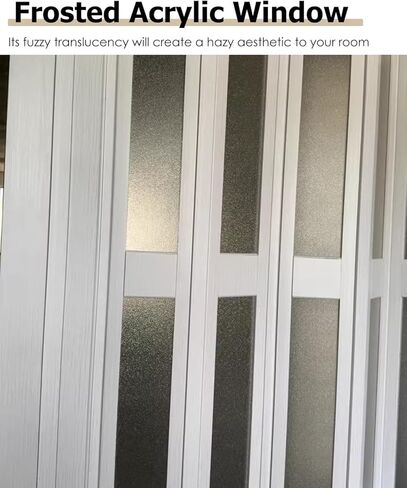 Folding Door,Folding Concertina Doorway Divider, Accordion Pet-Proof Partition for Patio, Bathroom & Laundry, Sliding Screen with Handle (26x40in) - Space Saver & Easy Install in Saudi Arabia