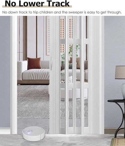 Folding Door,Folding Concertina Doorway Divider, Accordion Pet-Proof Partition for Patio, Bathroom & Laundry, Sliding Screen with Handle (26x40in) - Space Saver & Easy Install in Saudi Arabia