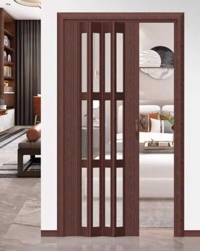 Folding Door,PVC Folding Accordion Door - Internal Sliding Room Divider, Space-Saving Pantry Closet Partition for Home, Office, and Commercial Use in Saudi Arabia