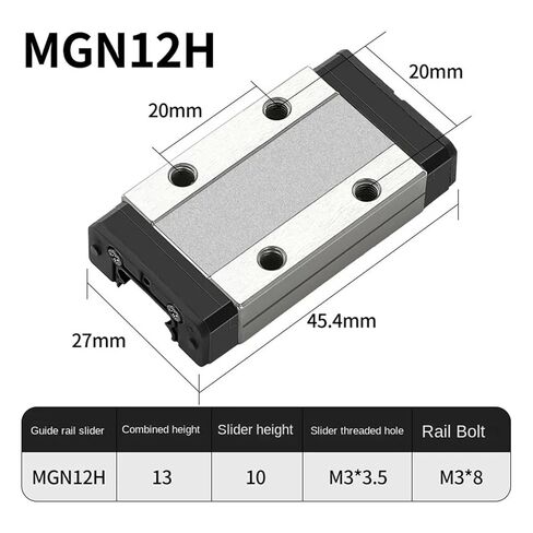 MGN12 12mm Linear Slide Guide L 50 100 300 500 1200mm + MGN12H Block(150mm) in Saudi Arabia