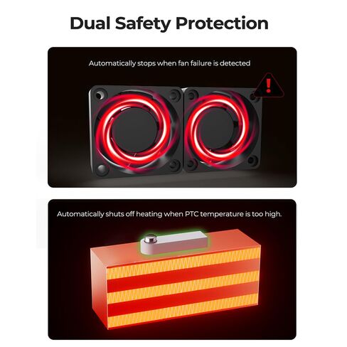 سخان غرفة تجفيف الشعيرات الرسمي من Creality، درجة حرارة الغرفة تصل إلى 70 درجة مئوية تقلل من تشوه الطباعة بنفسك على صندوق فرز الخيوط، حيث يتم تثبيت السخان على طابعة ثلاثية الأبعاد أو استخدامه على غطاء Enclsoure in Kuwait