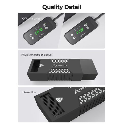 سخان غرفة تجفيف الشعيرات الرسمي من Creality، درجة حرارة الغرفة تصل إلى 70 درجة مئوية تقلل من تشوه الطباعة بنفسك على صندوق فرز الخيوط، حيث يتم تثبيت السخان على طابعة ثلاثية الأبعاد أو استخدامه على غطاء Enclsoure in Kuwait