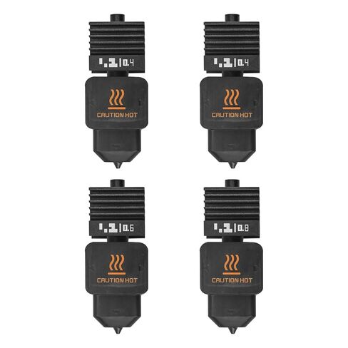h2d h2s hotend 4Pcs 2*0.4+0.6+0.8mm H2D Combo Hotend Print Head Hot End Kit Extruder Upgrade High Temperature Hardened Steel Nozzle Heating Rod Silicone Cover for Bamboo Lab H2D h2s 3D Printer in Saudi Arabia