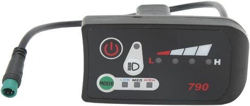 Electric Bike LED Display Panel Water Proof 5-Pin Connector ABS Housing Electric Display Meter Universal for 22.2mm Handlebars in Saudi Arabia