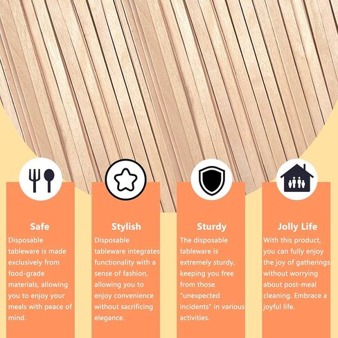 KTOJOY 1000 Pack Birch Wood Coffee Stirrers, 7 Inch Sturdy Coffee Stir Sticks, Smooth Round Ends, Splinter-Free Disposable Stir Sticks for Coffee, Cocktails, Office, Home Use in Saudi Arabia