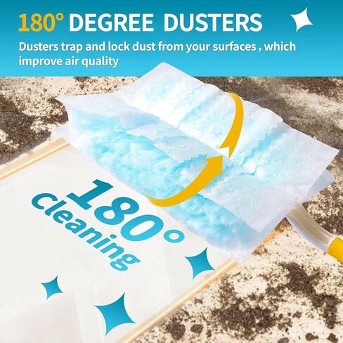 Disposable Microfiber Feather Duster Refills, Multi-Surface Duster Compatible with Swiffer Dusters Handle, 60 Count, Unscented in Saudi Arabia