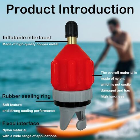 3pcs Sup Paddle Board Inflator Air Pump Adapter Adaptor Attachments for Inflatables Kayaks Boats Stand Up Paddleboard Valve Connector Accessories Red in Kuwait