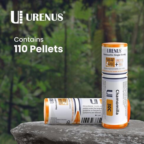 Chamomilla 30C Sugar Free Lactose Free Homeopathic Remedy 110 Pellets, Urenus in Saudi Arabia