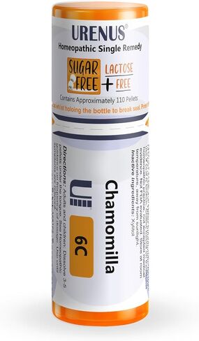 Chamomilla 30C Sugar Free Lactose Free Homeopathic Remedy 110 Pellets, Urenus in Saudi Arabia