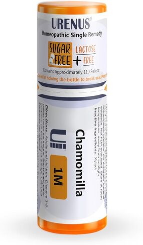 Chamomilla 30C Sugar Free Lactose Free Homeopathic Remedy 110 Pellets, Urenus in Saudi Arabia