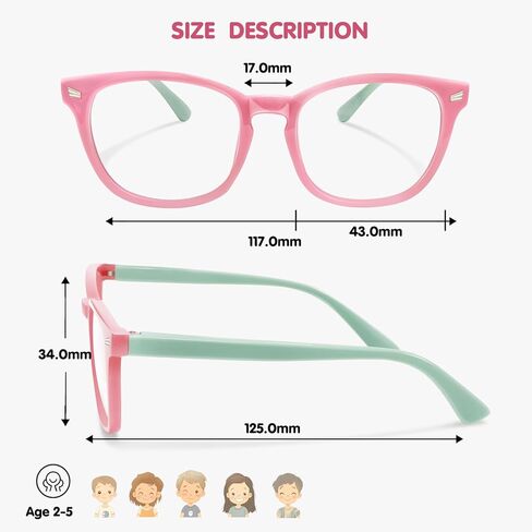 CHEERS DEVICES Toddler Blue Light Glasses for Kids Boys Girls, Computer Glasses Frame and Anti-Glare (Age 2-6) in Saudi Arabia