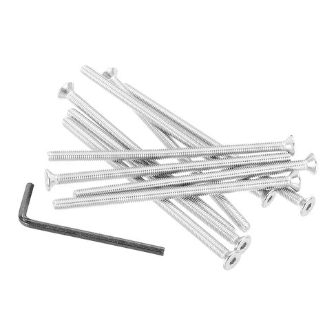 PATIKIL #10-32 x 4 Flat Head Socket Cap Screws, 10 Pcs Countersunk Bolts Head Machine Screws 304 Stainless Steel (18-8) UNF Socket Drive Bolt Fasteners for Industry Machinery in Saudi Arabia