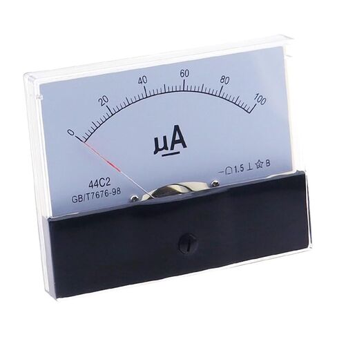 44C2 DC A MA V 1A 2A 3A 10A 15A 75mA 100UA 500V التناظرية لوحة مقياس التيار مقياس الجهد أمبير 1 قطعة (300UA) in Saudi Arabia
