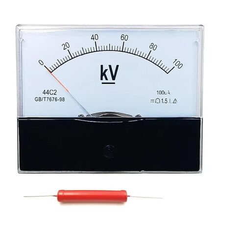 Pointer Type DC Voltmeter 44C2-5KV/10KV/15KV/20KV/30KV/50KV/100KV High Voltage Resistor 1Pcs(DC 0-10KV) in Saudi Arabia