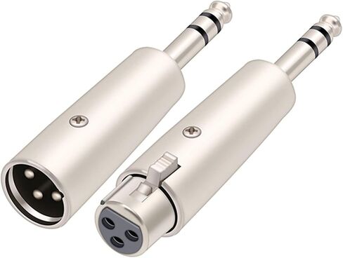 3 Pin X L R Female Jack to 6.35mm Male Socket Microphone Wire Connector Leader Adapter Connector for Amplifier 10Pcs(10xM 3P) in Saudi Arabia
