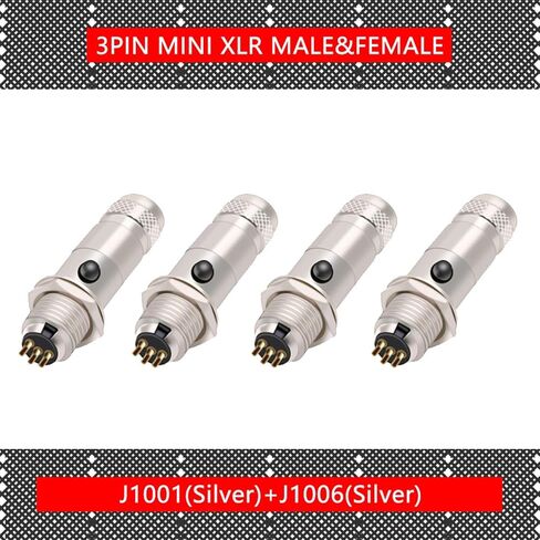 10Sets/lot Mini XLR 3 4 5 6 Pin Female Plug+ Male Socket Small XLR Audio Microphone MIC Adapter Soldering Wire Connector(10xM 10xF 3P-03) in Saudi Arabia