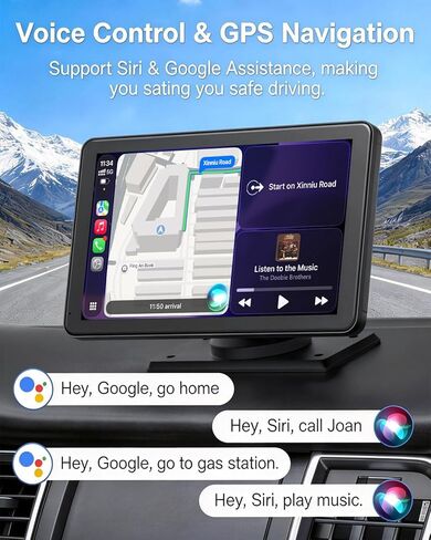 YJ1 Baby Car Camera-6.86 "HD Car Baby Monitor Touchnes مع Apple Carplay ، رؤية 1080p Ultra IR الليلية ، زاوية واسعة 150 درجة ، شاشة مقسمة ، تكبير 3x ، ملاحة GPS ، FM ، Siri ، التوصيل والتشغيل in Saudi Arabia
