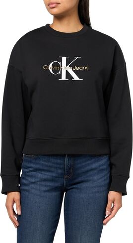 Calvin Klein Women's Monogram Logo Crewneck Sweatshirt in Saudi Arabia