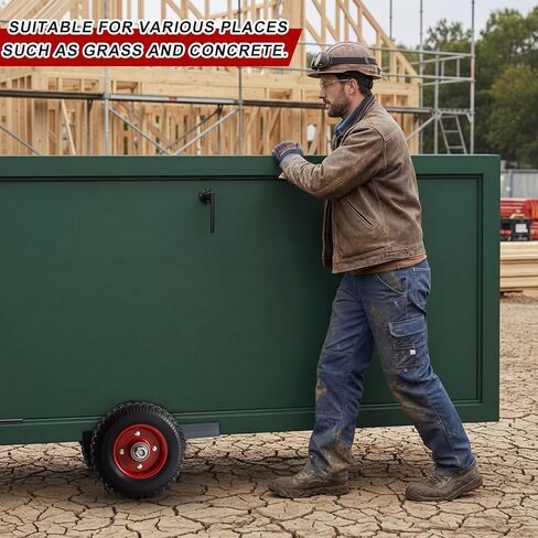 1 Pack Panel Dolly, Door Dolly 440 Lbs / 200 Kg Load Capacity, Heavy Duty Drywall Cart with 8'' Solid Rubber Wheels, Steel Mover for Wood, Plywood, Door, Fence, Sheetrock in Saudi Arabia