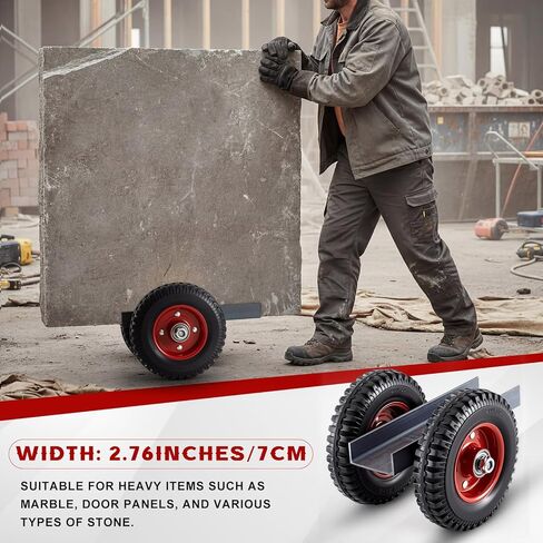 1 Pack Panel Dolly, Door Dolly 440 Lbs / 200 Kg Load Capacity, Heavy Duty Drywall Cart with 8'' Solid Rubber Wheels, Steel Mover for Wood, Plywood, Door, Fence, Sheetrock in Saudi Arabia