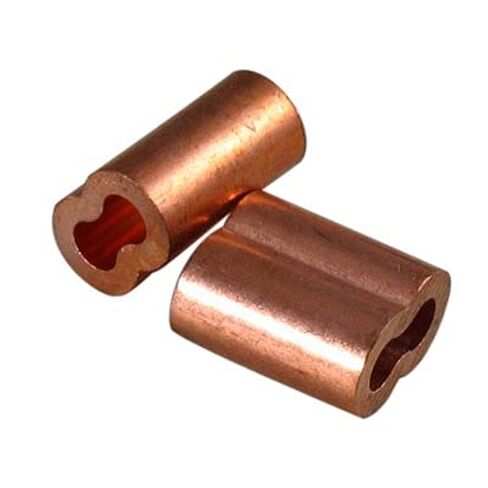 3/16" Copper Crimping Loop Sleeve Wire Rope Double Barrel Wire Ferrules Clip Fittings Cable Crimps Cable Sleeves: 10, 25, 50, 100 pcs (10) in Saudi Arabia