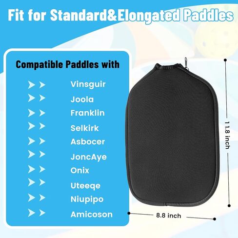2 Pcs Pickleball Paddle Covers, Universal Case Size Racket Sleeve Paddle Storage Bag Compatible with Most USAPA Standard and Elongated Pickball Paddles in Saudi Arabia