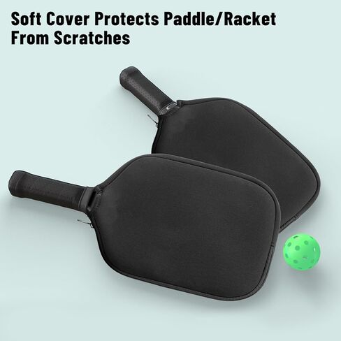 2 Pcs Pickleball Paddle Covers, Universal Case Size Racket Sleeve Paddle Storage Bag Compatible with Most USAPA Standard and Elongated Pickball Paddles in Saudi Arabia