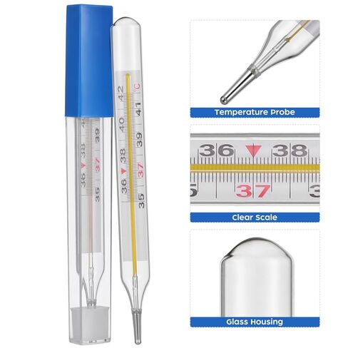 ARTIBETTER 2Pcs Glass Temperature Measurement Tool, Accurate Oral Thermometer for Adults, Body Thermometer with Easy Reading, Reliable Thermometer for Family Home Use, Under Tongue Thermomete in Saudi Arabia