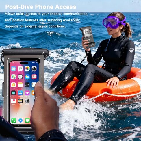 Underwater Snorkeling Phone case for iPhone and Samsung with Touchscreen, Waterproof and Snorkeling Compatible for iPhone 16 15 14 13 12 11 Pro Max/XS/X Samsung Galaxy (Blue, 4TH 33FT) in Kuwait