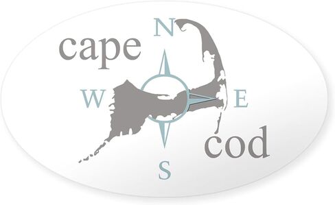 CafePress Cape Cod Compass Oval Car Bumper Sticker in Saudi Arabia