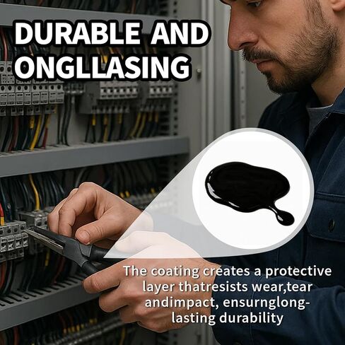 مطاط سائل، طلاء مطاطي سائل أسود قابل للنزع، مقاوم للماء، مرن، مسامي، مناسب لإصلاح الأدوات بنفسك (5.3 أونصة) in Kuwait