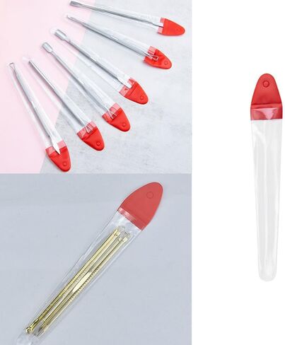 50 Pack Cuticle Pusher Bags 5.5'' PVC Clear Wax Carving Tools Bag Sleeve Organizer Packaging Bag for Ear Wax Removal Kit Ear Cleaners Ear Pick Micro Lab Scoop Spoon Cuticle Trimmer in Saudi Arabia