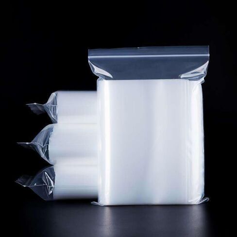 100pcs Clear Small Plastic Zipper Bags, Resealable for Travel, Storage, Packaging - Self Sealing Plastic Bags (4.72" x 7") in Saudi Arabia