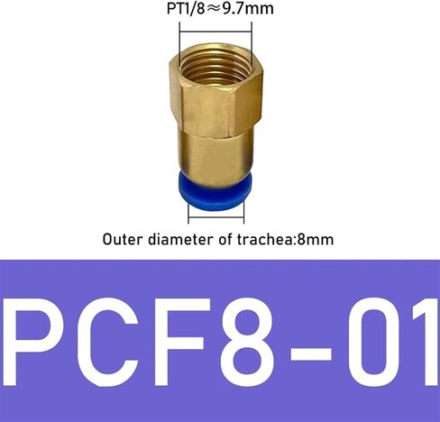 1Pcs PCF Hose Connection Air Fitting 4-12Mm Male Thread BSPT 1/4" 1/2" 1/8 "3/8" Nipple Brass Quick Coupling Pneumatic Fittings(PCF8-01) in Kuwait
