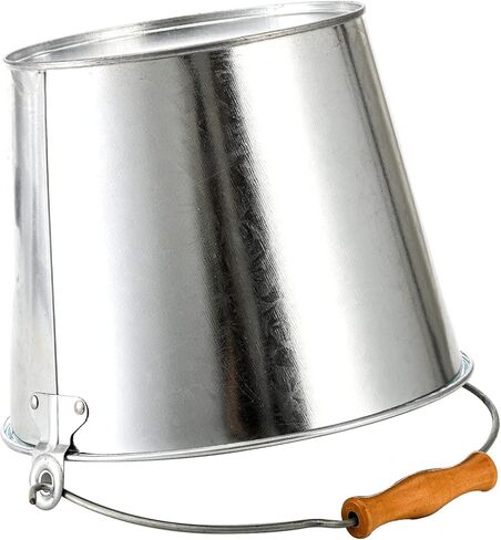 Bekith 5-Quart Galvanized Metal Buckets with Wooden Handle, Galvanized Pail Ice Bucket for Beer, Wine, Champagne, Parties, Centerpieces, 9x7 inches, Silver in Saudi Arabia