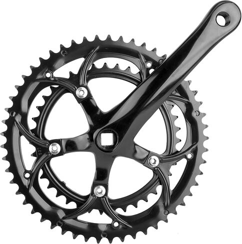 Sunlite Alloy Double Crankset, 170mm x 53-39t, Black in Saudi Arabia
