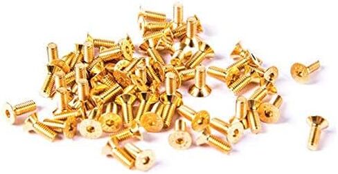 HobbyStar Steel Flat Head Screw, M3X8, Gold, 10PC in Kuwait