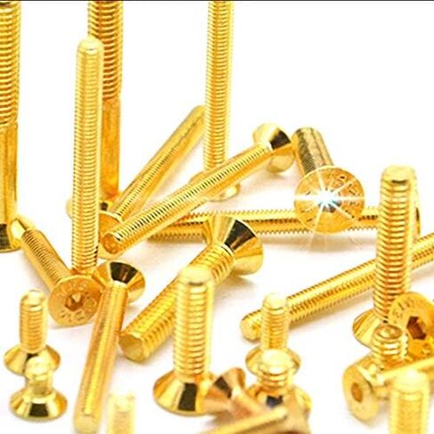 HobbyStar Steel Flat Head Screw, M3X8, Gold, 10PC in Kuwait