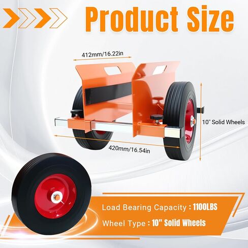 SST Heavy Duty Panel Dolly 1100LBS Capacity, Adjustable Drywall Mover & Door Cart for Slab, Wood Panels, Sheet Material Handling in Garage Warehouse Construction (Orange Black) in Kuwait